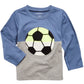 First Impressions Toddler Boys Soccer-Print Colorblocked T-Shirt Med Blue Size 3T REG