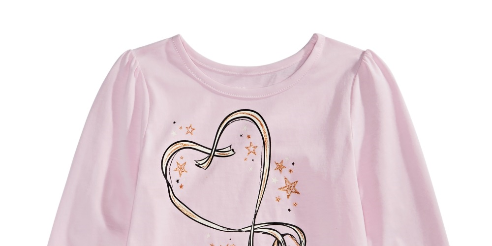 Epic Threads Little Girl's Ballet Slippers T-Shirt Pink Size 5