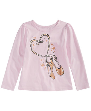 Epic Threads Kid's Toddler Girls Ballet Slippers T Shirt Pink Size 2T