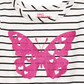 Epic Threads Kid's Little Girls Striped Butterfly T Shirt White Size 5