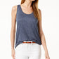 Maison Jules Women's Scoop Neck Tank Blue Size X-Small