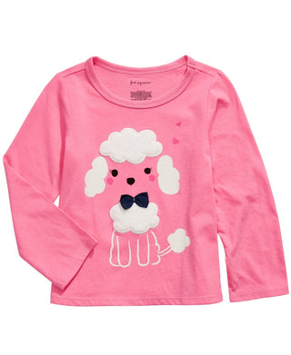 First Impressions Girl's Cotton Long Sleeve Poodle T Shirt Pink Size 6 MOS
