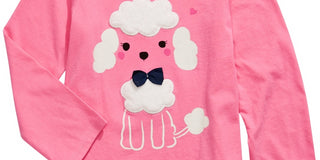 First Impressions Girl's Cotton Long Sleeve Poodle T Shirt Pink Size 6 MOS