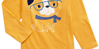 First Impressions Baby Boy's Cotton Smart Dog T-Shirt Gold Size 3-6 Months