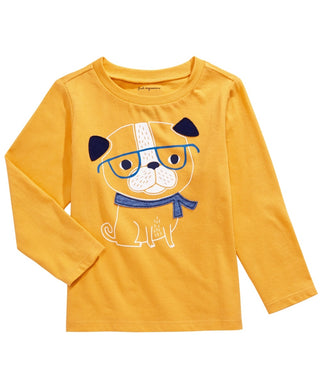 First Impressions Baby Boy's Cotton Smart Dog T-Shirt  Gold Size 24 Months