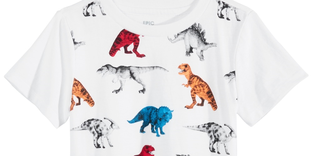 Epic Threads Boys Dino T Shirt White Size 7