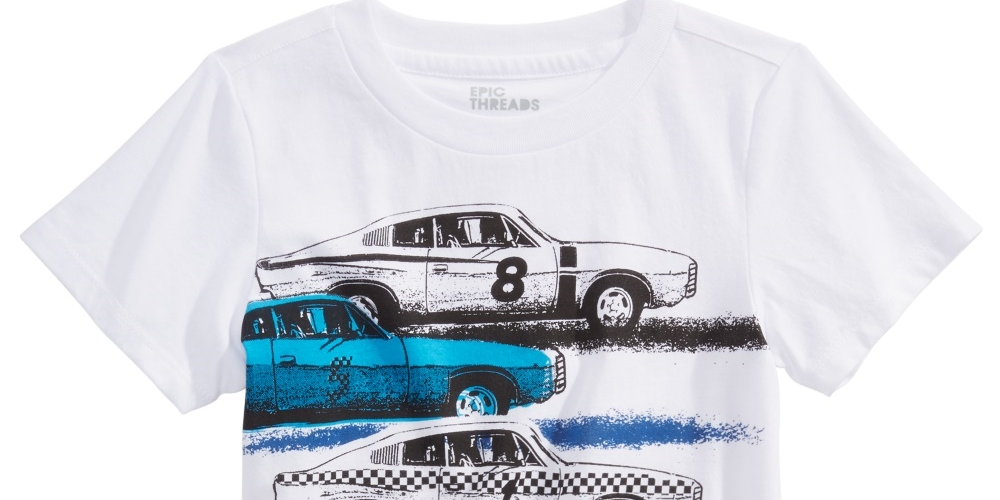 Epic Threads Kid's Little Boys Vintage Car T Shirt White Size 7