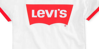 Levi's Kid's Girl's Oversized Batwing Ringer T Shirt White Size 6