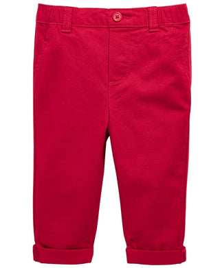 First Impressions Kid's Baby Boys Stretch Chino Pants Red Size 3
