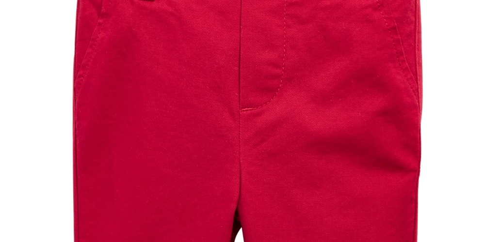 First Impressions Kid's Baby Boys Stretch Chino Pants Red Size 3