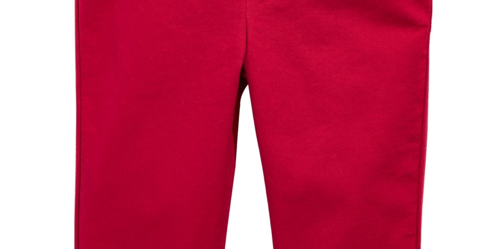 First Impressions Kid's Baby Boys Stretch Chino Pants Red Size 3
