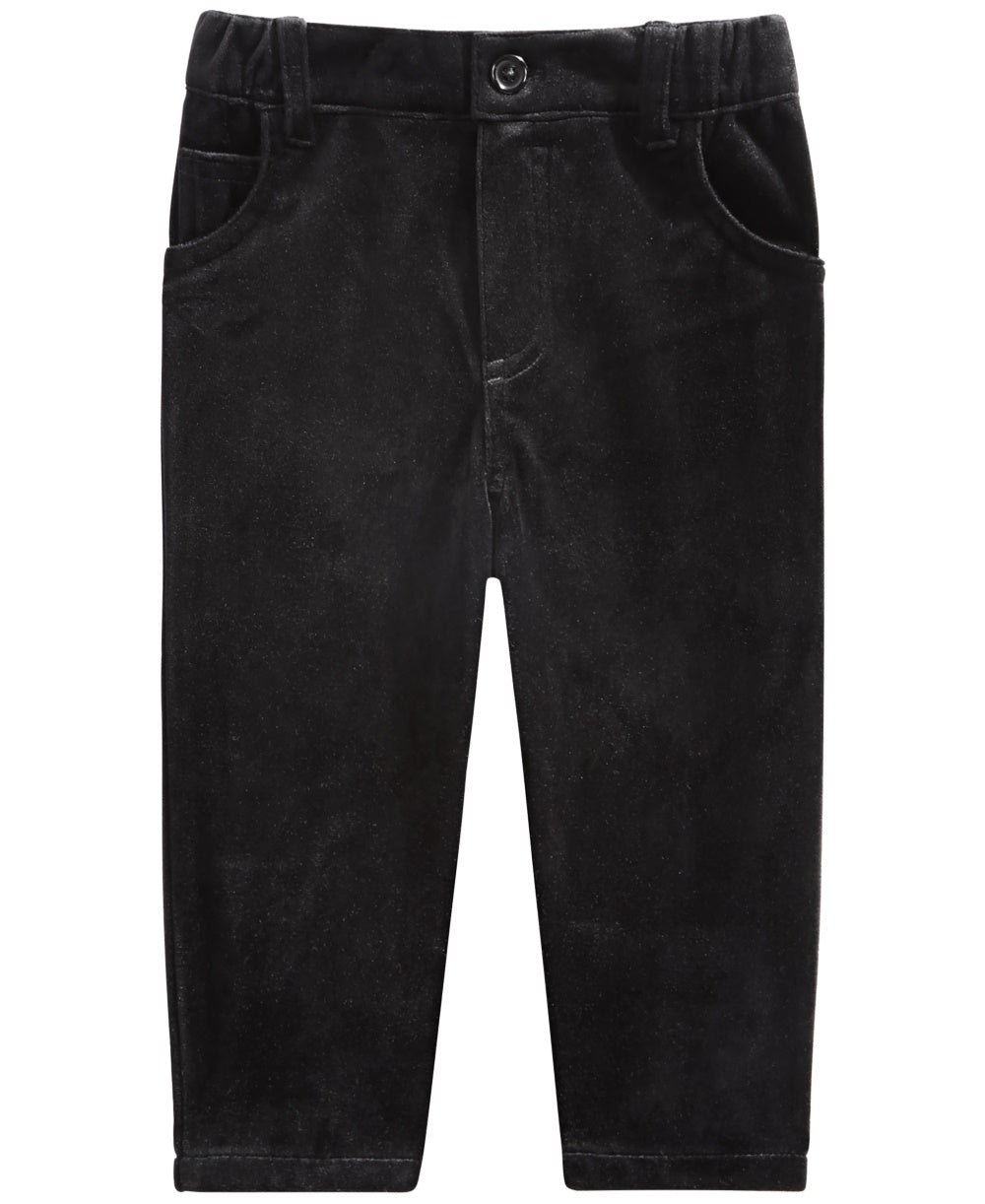 First Impressions Kid's Baby Boys Velvet Pants Black Size 24