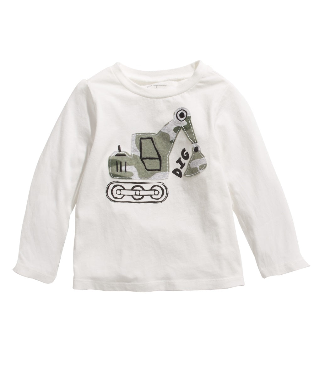 First Impressions Baby Boy's Construction Print Cotton T-Shirt White Size 12 Months