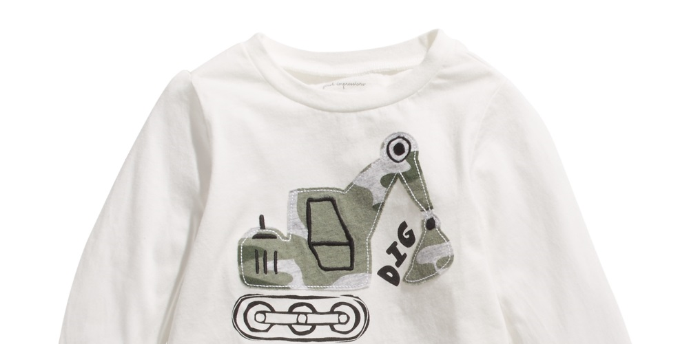 First Impressions Baby Boy's Construction Print Cotton T-Shirt White Size 12 Months