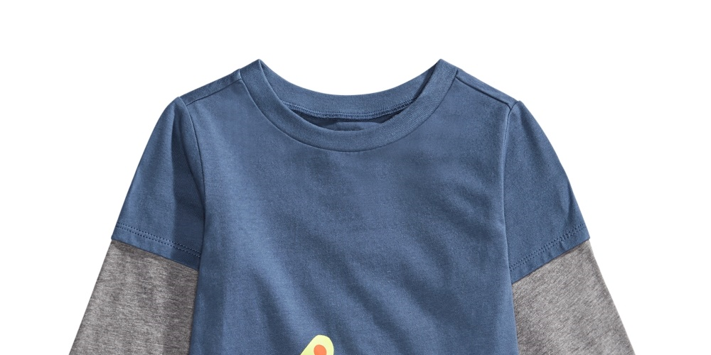 First Impressions Kid's Baby Boys Bulldozer Print Layered Look T Shirt Blue Size 18