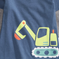 First Impressions Infant Boys Bulldozer Print Layered Look T-Shirt Med Blue Size 3-6MOS