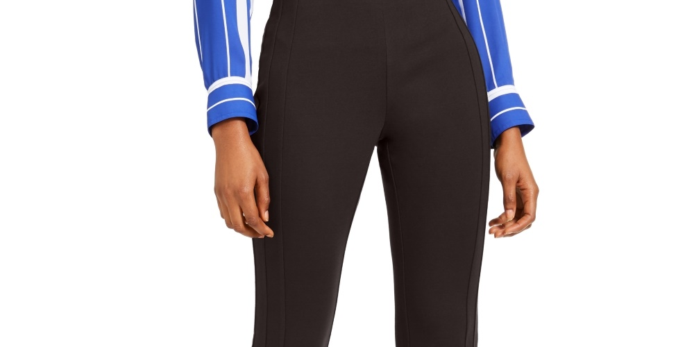 INC International Concepts Women's SeaPonte Knit Bootcut Pants Brown Size 18