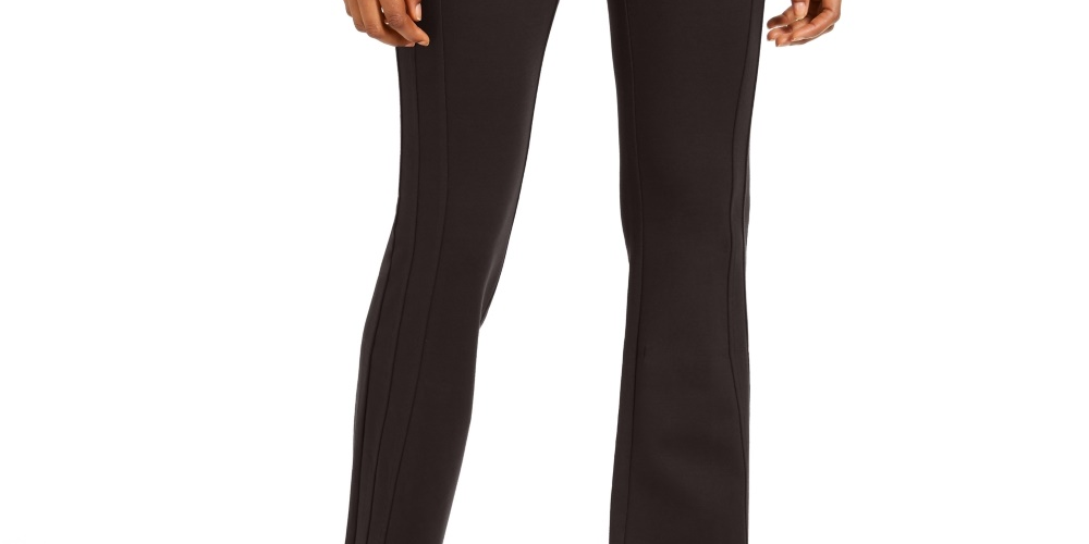 INC International Concepts Women's SeaPonte Knit Bootcut Pants Brown Size 18