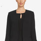CeCe Women's Open-Front Tie-Sleeve Blazer Black Size 0