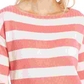 Cece Women's Striped Boatneck Long Sleeve Sweater Red Size X-Large