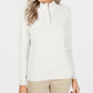 Karen Scott Women's Cotton Zip Neck Sweater White Size XX-Large