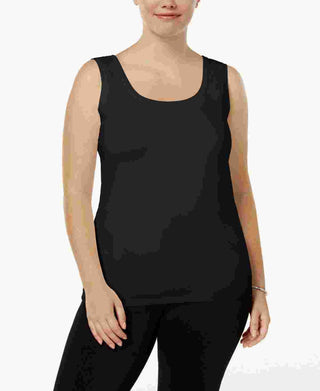 Alfani Women's Plus Size Scoop Neck Basic Tank Black Size 1X