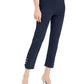 JM Collection Women's Tummy Control Hardware-Trim Ankle Pants Blue Size X-Large