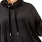 Calvin Klein Performance Women's Plus Cowlneck Drop-Shoulder Pullover Black Size 1X
