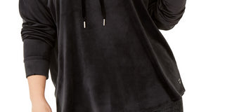 Calvin Klein Performance Women's Plus Cowlneck Drop-Shoulder Pullover Black Size 1X