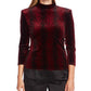 Vince Camuto Women's Moonlit Leopard Print Top Red Size X-Large