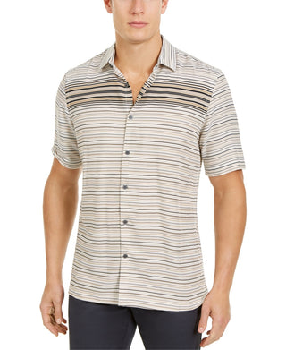 Alfani Men's Gradient Stripe Shirt Blue Size Large