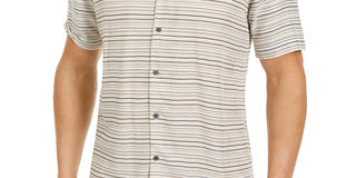 Alfani Men's Gradient Stripe Shirt Blue Size Large