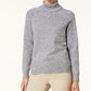 Karen Scott Women's Cotton Turtleneck Sweater Gray- Size Petite X-Large
