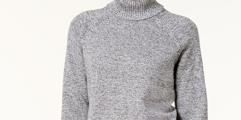 Karen Scott Women's Cotton Turtleneck Sweater Gray- Size Petite X-Large