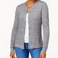 Karen Scott Women's Marled Cardigan White Size PL