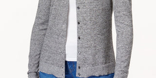 Karen Scott Women's Marled Cardigan Gray Size Petite X-Large