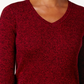 Karen Scott Women's Cotton Ribbed Marled Sweater Red Size Petite X-Large