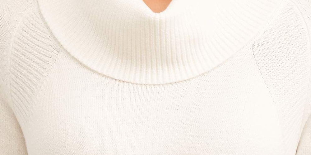 Style & Co Women's Ivory Heather Long Sleeve Crew Neck Sweater White Size PM