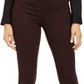 Style & Co Women's Plaid Ponte Legging Purple Size PL