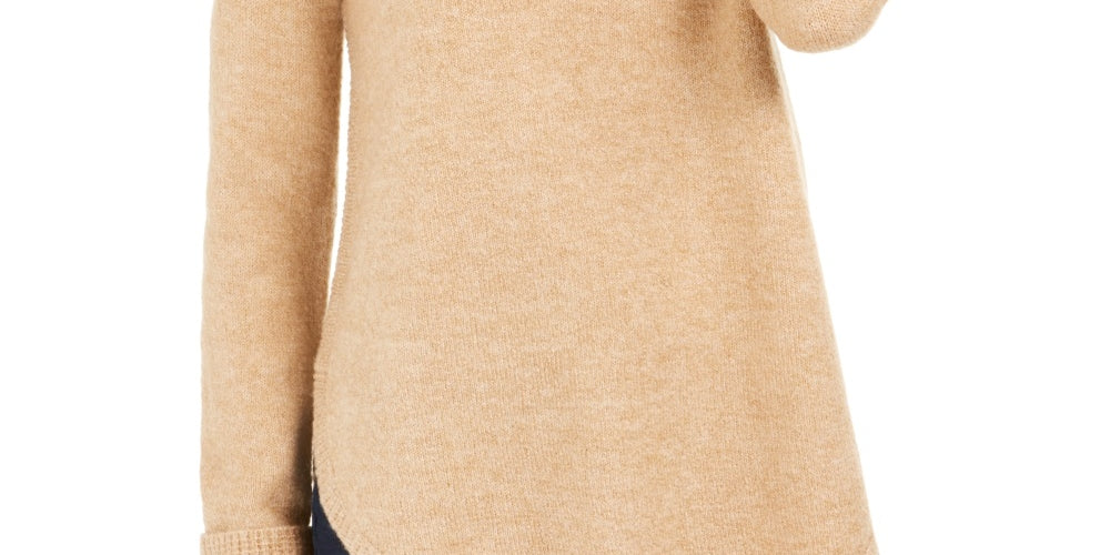 Style & Co Women's Cowlneck Sweater Brown Size PL