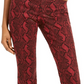 INC International Concepts Women's Incessential Snake Print Skinny Jeans Red Size 12