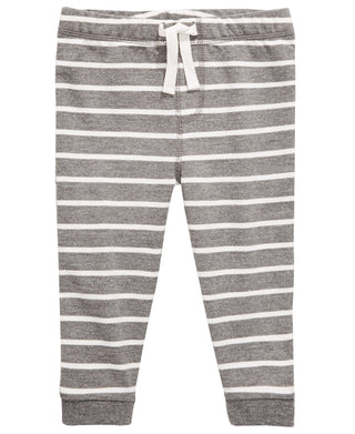 First Impressions Baby Boy's Striped Jogger Pants  Gray Size 18 Months