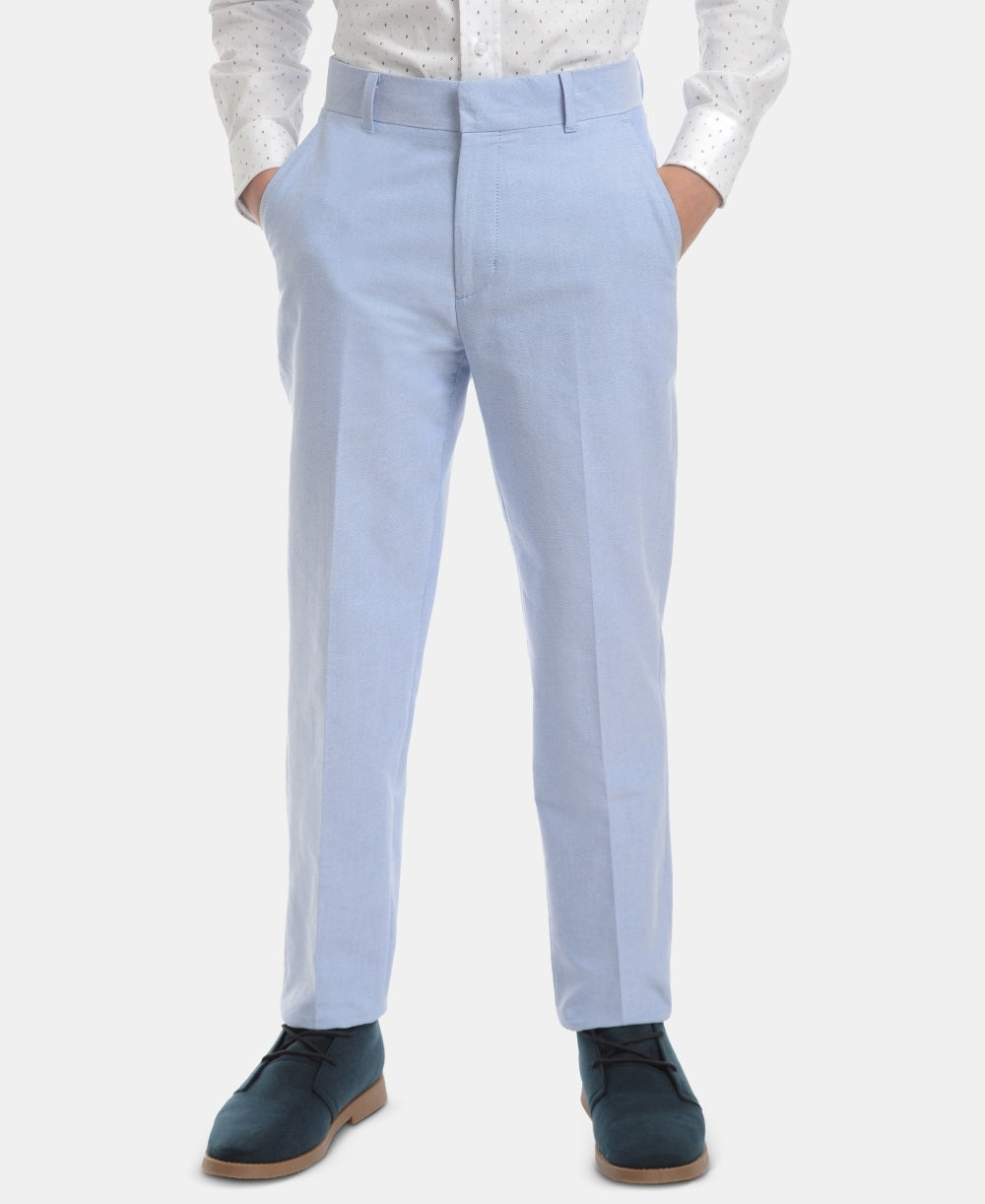 Tommy Hilfiger Big Boy's Oxford Cotton Pants Blue Size 18