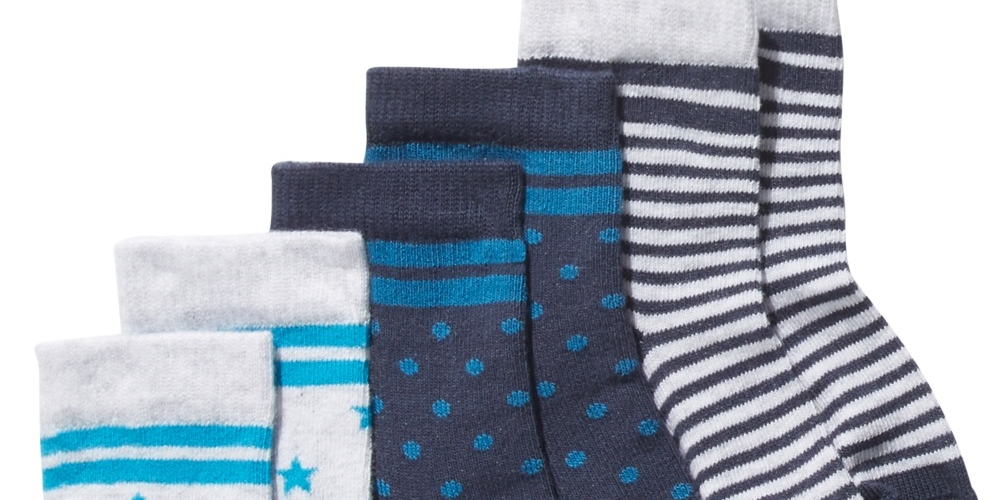 First Impressions Baby Boy's 3 Pk Printed Socks Blue Size 6-12 MOS