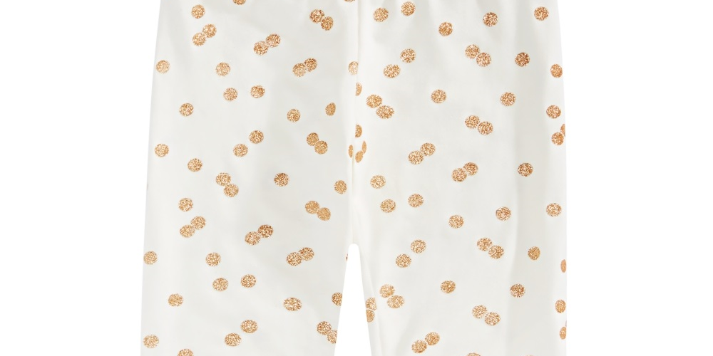 Epic Threads Toddler Girl's Glitter Dot Leggings White Size 2T