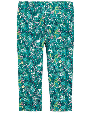 First Impressions Girl's Printed Leggings Green Size 6MOS