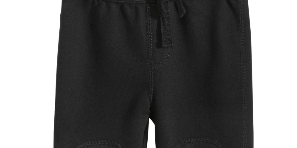 First Impressions Baby Boy's Knee Patch French Terry  Black Size 24MOS