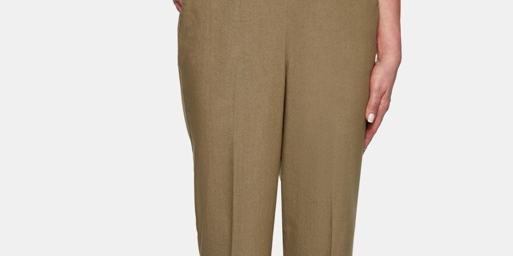 Alfred Dunner Women's Petite Lake Tahoe Pull-On Pants Green -14-