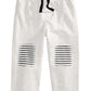 First Impressions Boy's Knee Patch Jogger Pants  White Size 6MOS
