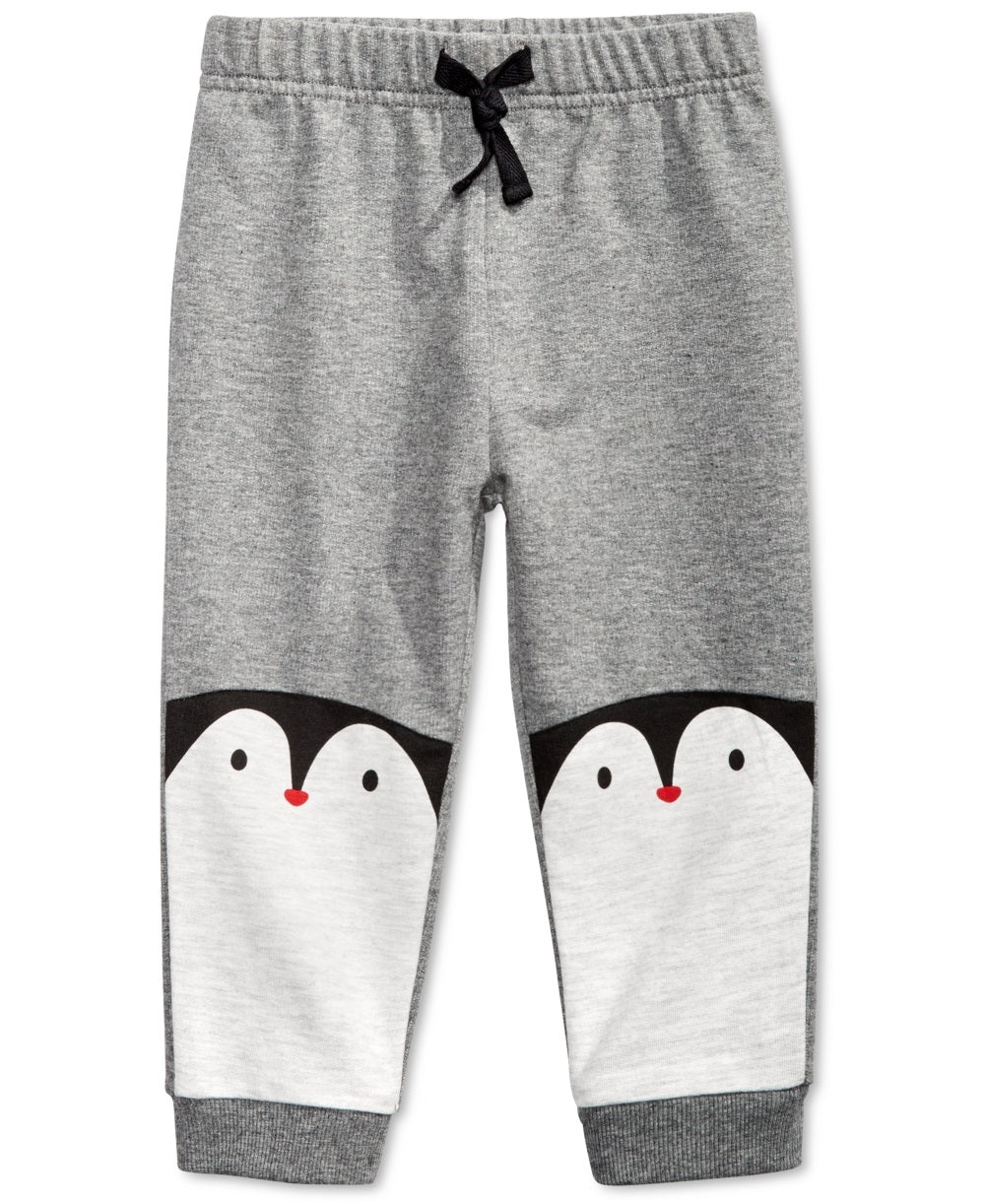 First Impressions Baby Boy's Penguins Jogger Pants Gray Size 12MOS